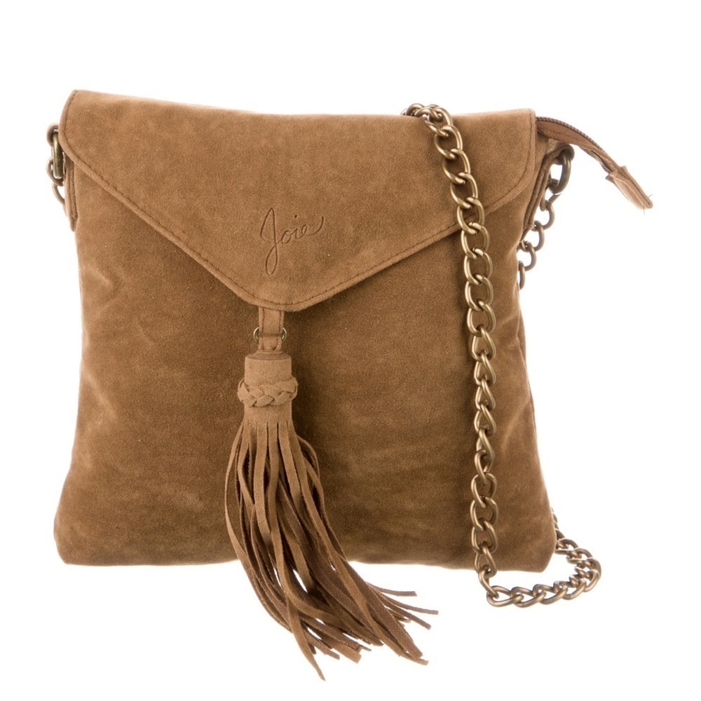 Joie tassel suede brown crossbody bag